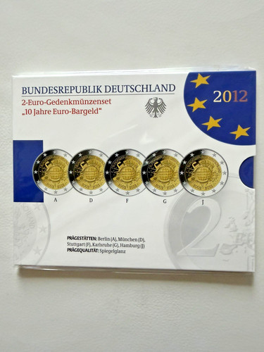 Brd euro gedenkmünzenset - brd, 2-euro-gedenkmünzenset