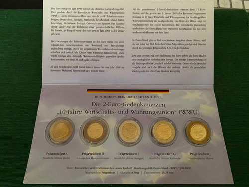 Euro gedenkmünze - 5x,